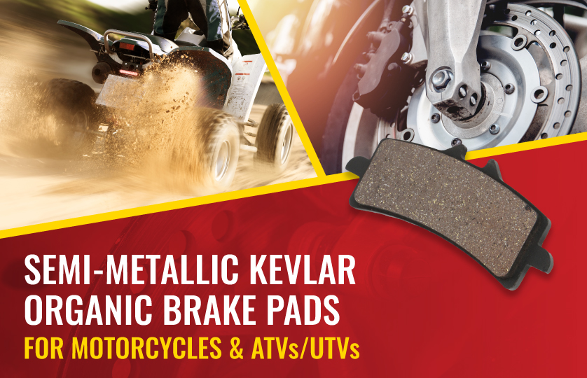 Sixity Q6 Semi-Metallic Kevlar Organic Brake Pads
