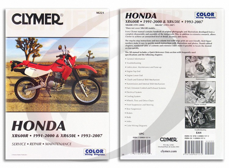 2001 Honda Xr650l Manual