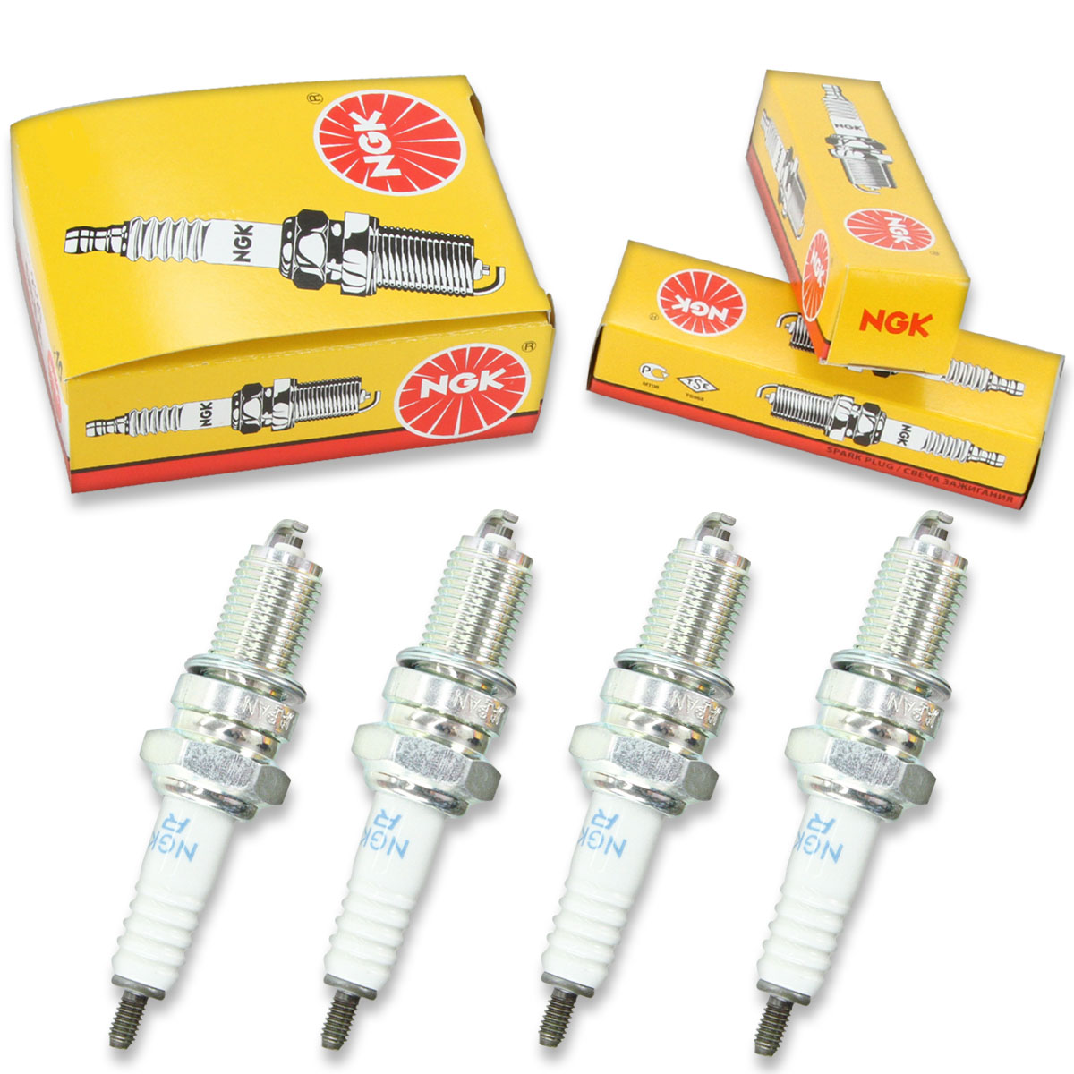 4pcs 87-03 Kawasaki ZG1200 Voyager XII NGK Standard Spark Plugs