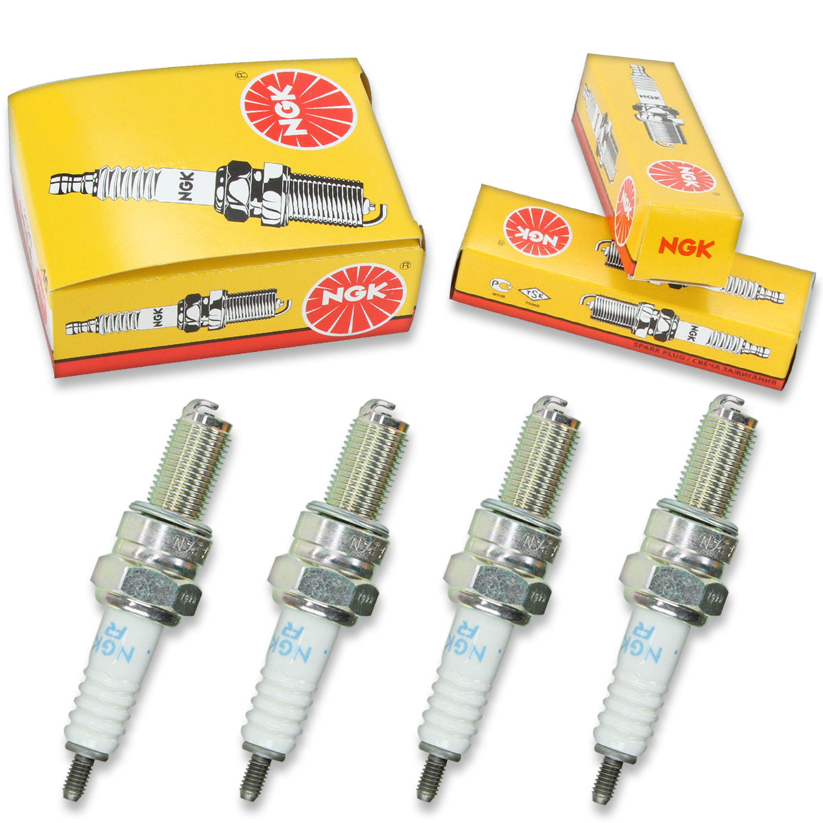 4pcs 93-01 Kawasaki ZX1100 Ninja ZX-11 NGK Standard Spark Plugs