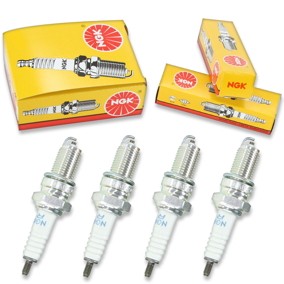 4pcs 99-03 Yamaha XV1600A Road Star NGK Standard Spark Plugs