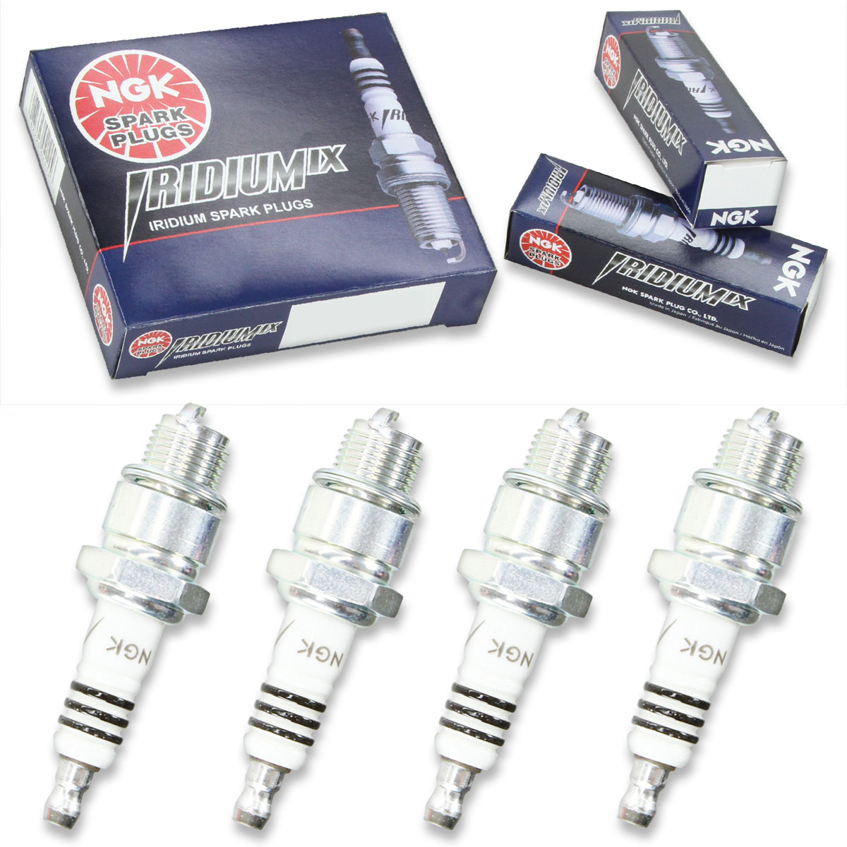 4pcs 71-73 Kawasaki F6 NGK Iridium IX Spark Plugs 124cc 7ci Kit