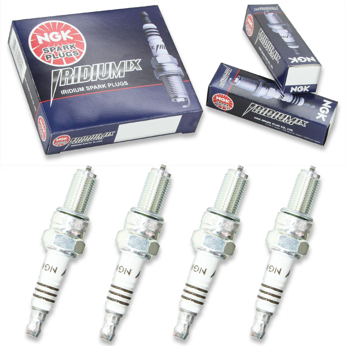 4pcs 07-14 Kawasaki Jet-Ski Ultra LX JT1500 NGK Iridium IX Spark