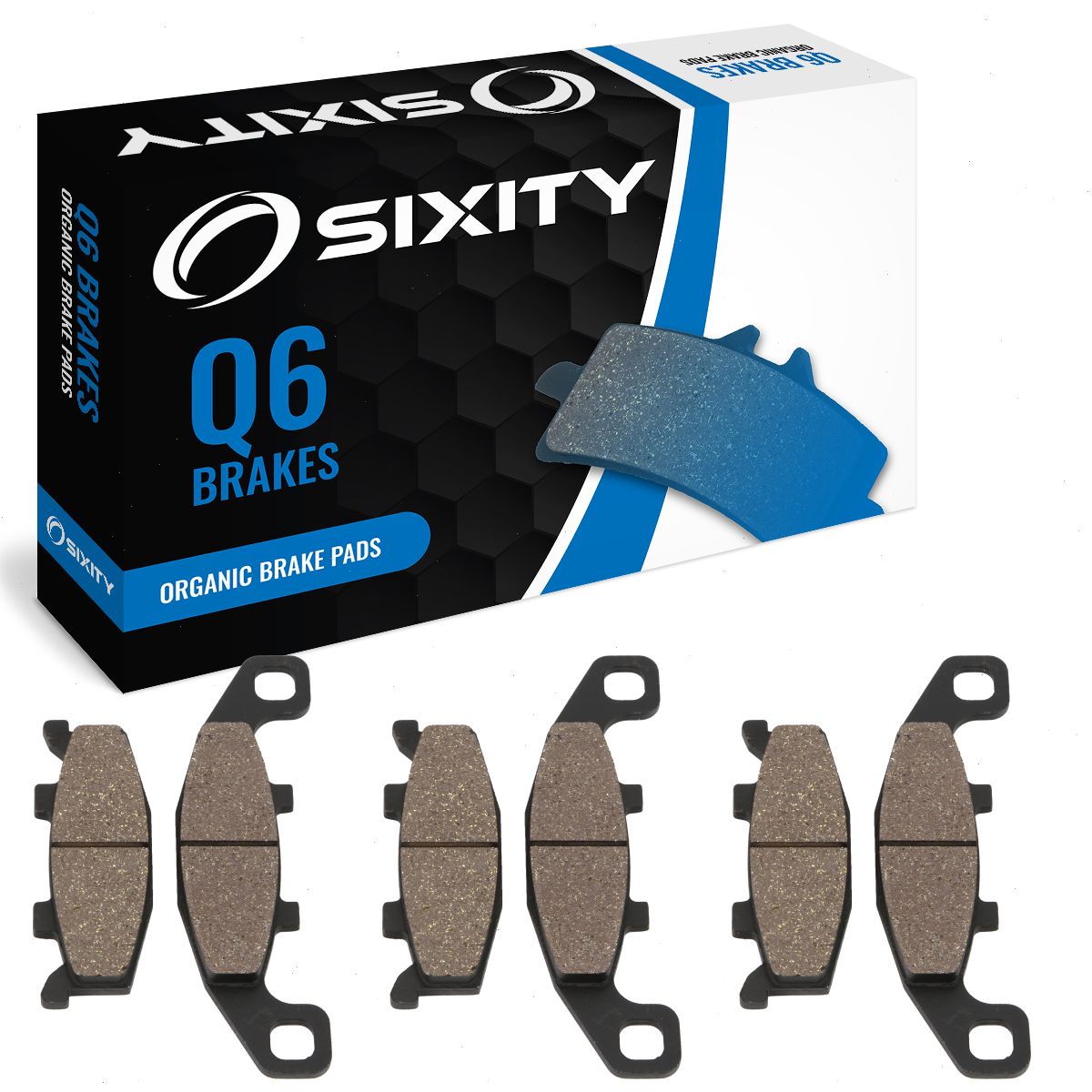 Front + Rear Organic Brake Pads 1987-1990 Kawasaki ZX750F Ninja