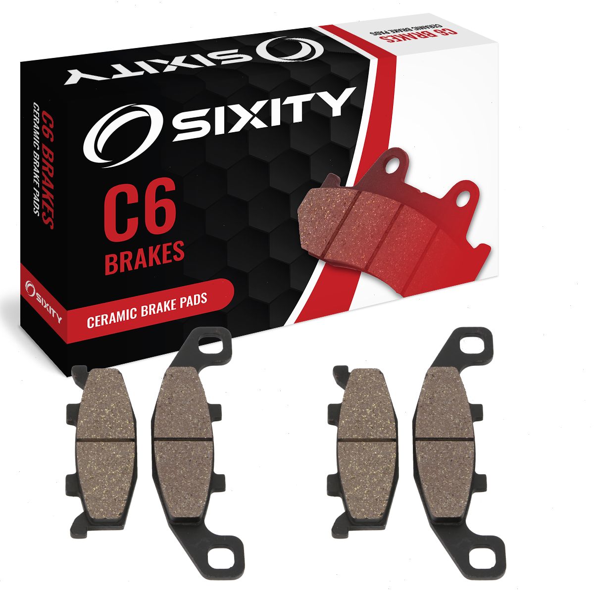 Front Ceramic Brake Pads 1988-1996 Kawasaki ZX600 Ninja 600R Set